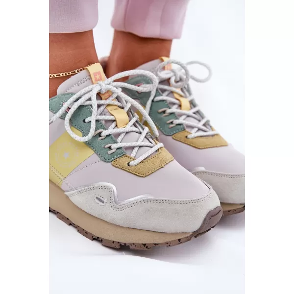  Ženske cipele BIG STAR RR274244 YELLOW/GREY Big Star Shoes 