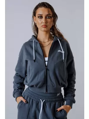 Hoodie na patentni zatvarač POWER 895 SIVA Nebbia