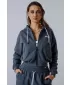 Hoodie na patentni zatvarač POWER 895 SIVA Nebbia