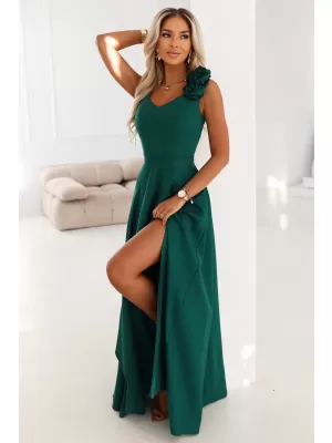 Haljina NUMOCO 643-1 TAMNOZELENE BOJE