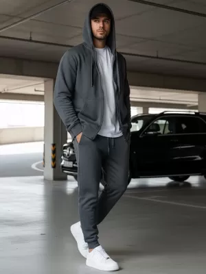 Muški sweatshirt DSTREET BX2196 TAMNOSIVA