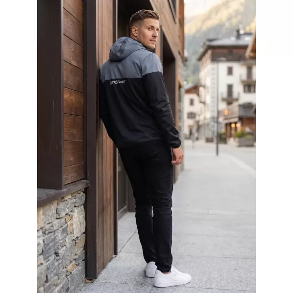  Muška vrhunska softshell jakna ALTISPORT VOJ/ALM051JACK01 SIVKASTO CRNA 