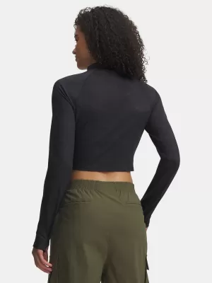 Ženska majica kratkih rukava UNDER ARMOUR MERIDIAN SUEDE EFFECT LS 6007020-001 CRNA