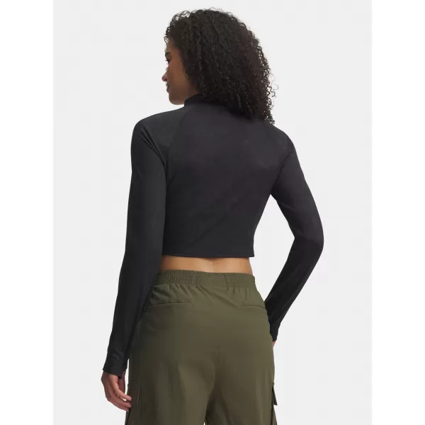  Ženska majica kratkih rukava UNDER ARMOUR MERIDIAN SUEDE EFFECT LS 6007020-001 CRNA 