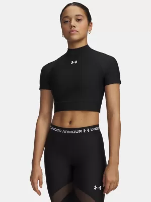 Ženska majica kratkih rukava HEATGEAR CROP MOCK SS 6010006-008 BLACK Under Armour
