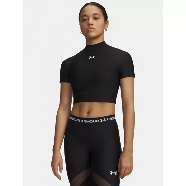  Ženska majica kratkih rukava HEATGEAR CROP MOCK SS 6010006-008 BLACK Under Armour 