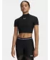 Ženska majica kratkih rukava HEATGEAR CROP MOCK SS 6010006-008 BLACK Under Armour