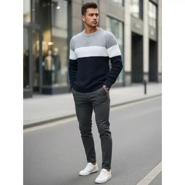  Muški pulover DSTREET WX2320 TAMNOPLAVA/SVIJETLO SIVA 