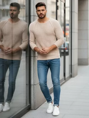 Muški pulover DSTREET WX1578 BEŽ