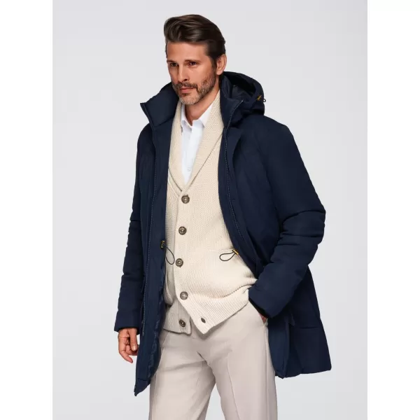  Muška parka OMBRE OM-JAPJ-0287 TAMNOPLAVA 