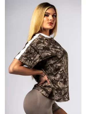 Majica opuštenog kroja POWER 894 SVIJETLO SMEĐA CAMO Nebbia