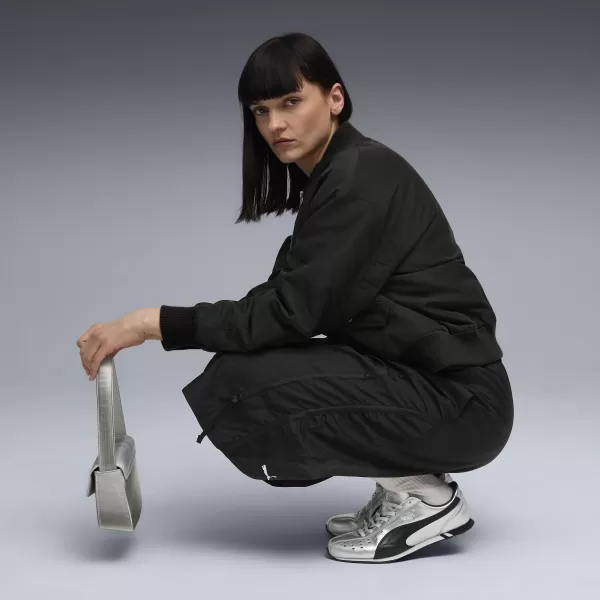  Ženska jakna PUMA T7 SATIN BOMBER JACKET 632168-01 PUMA CRNA 