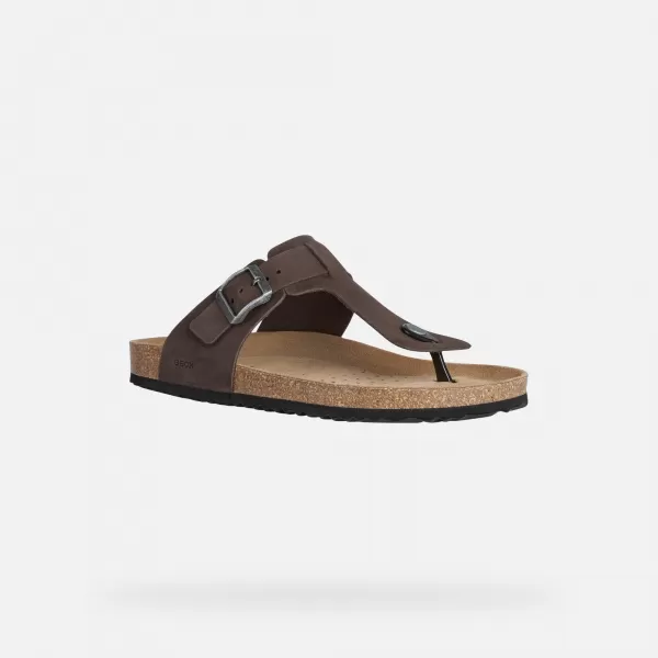  Muške papuče GEOX SANDAL GHITA G002573 TAMNO SMEĐA 