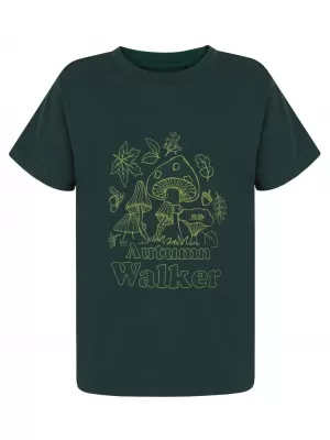 Dječja majica HUSKY TEE MUSHROOM K TAMNO ZELENA