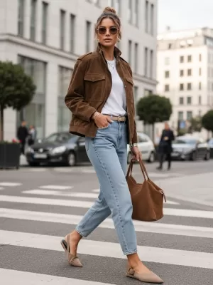 Ženska jakna DSTREET TY5578 JANTAR