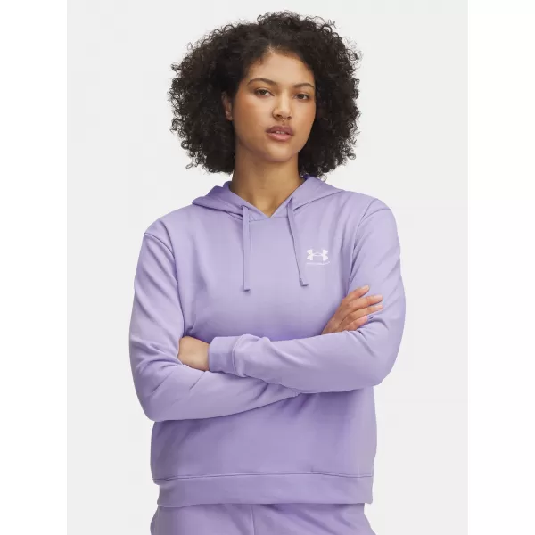  Ženski sweatshirt UNDER ARMOUR UA RIVAL TERRY HOODIE 6005511-538 LJUBIČASTA 