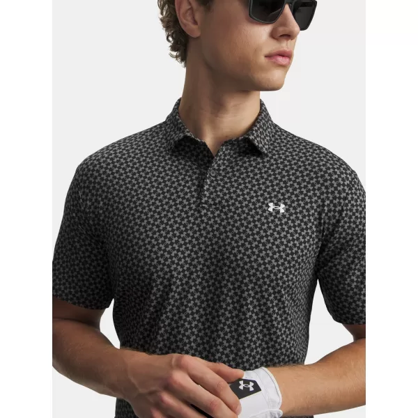  Muška majica kratkih rukava UNDER ARMOUR T2G PRINTED POLO 6012304-001 CRNA 