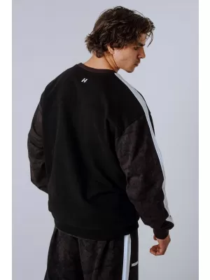 Hoodie s kapuljačom opuštenog kroja POWER 903 DARK BROWN CAMO Nebbia