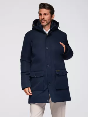 Muška parka OMBRE OM-JAPJ-0287 TAMNOPLAVA
