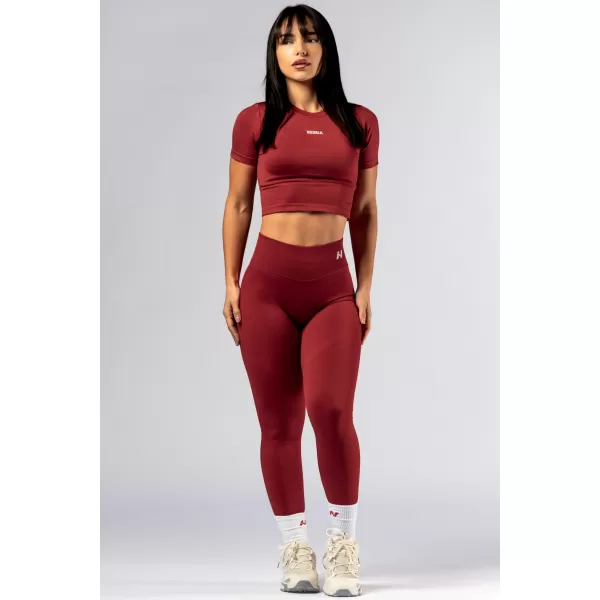  Bešavni crop top s kratkim rukavima POWER 891 RED Nebbia 