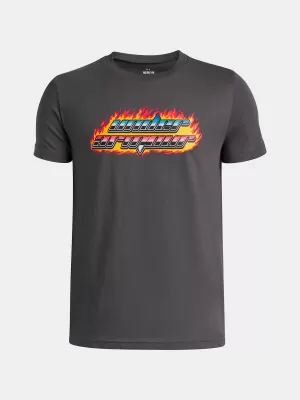 Majica za dječake UNDER ARMOUR UA FLAME WM SS 6005059-025 SIVA