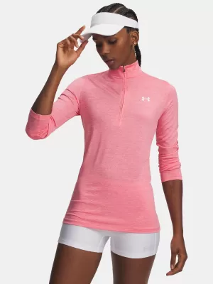 Ženska majica kratkih rukava TECH 1/2 ZIP- TWIST 1384225-601 PINK Under Armour