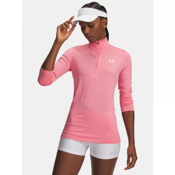 Ženska majica kratkih rukava TECH 1/2 ZIP- TWIST 1384225-601 PINK Under Armour 