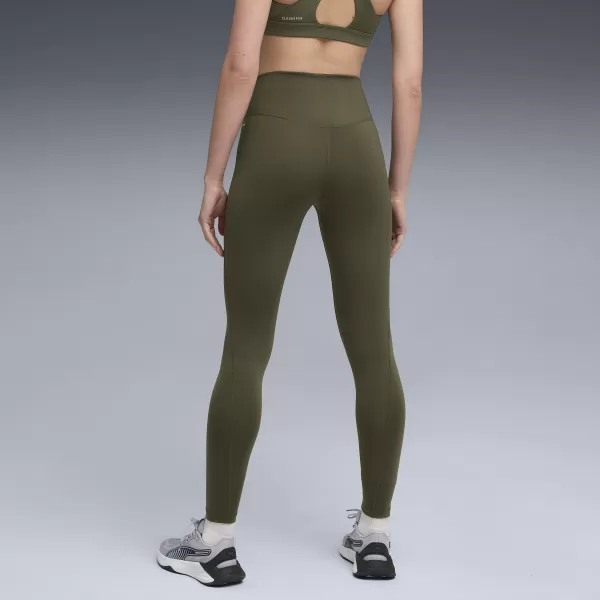  Ženske tajice PUMA W CLOUDSPUN TIGHT - HW FL 527452-70 TAMNOMASLINASTO 