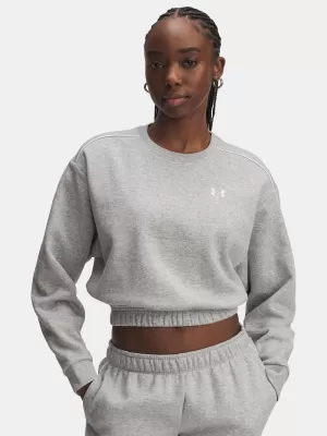 Ženski sweatshirt UNDER ARMOUR UA RIVAL FLEECE PIPED CREW 6007035-011 SIVA