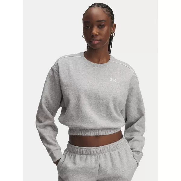  Ženski sweatshirt UNDER ARMOUR UA RIVAL FLEECE PIPED CREW 6007035-011 SIVA 