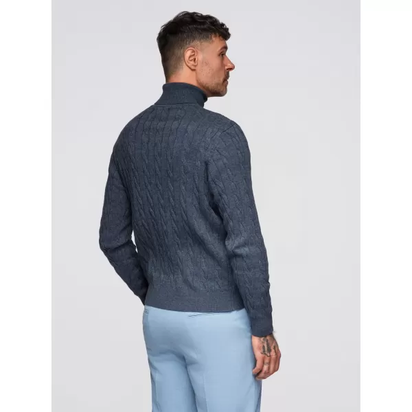  Muški pulover OMBRE OM-SWTN-0157 TAMNOPLAVA 