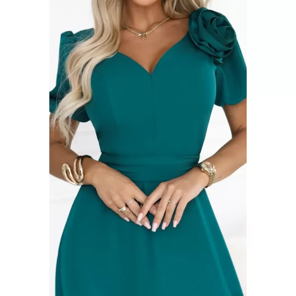  Haljina NUMOCO 653-1 TAMNOZELENE BOJE 
