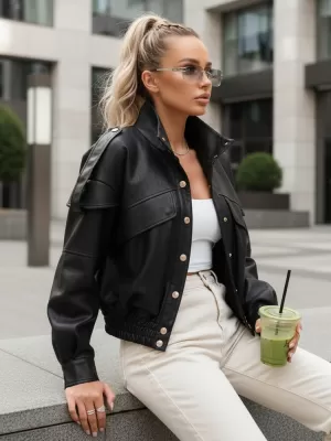 Ženska jakna DSTREET TY5646 CRNA