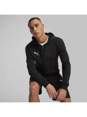Muški sweatshirt PUMA TEAMGOAL CASUALS HOODED JACK 658595_03 PUMA CRNA/PUMA BIJELA