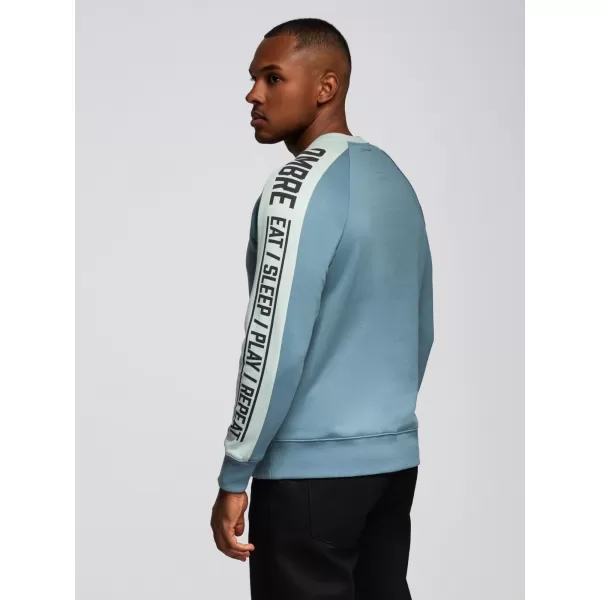  Muški sweatshirt OMBRE OM-SSNZ-0200 IZBIJELJENI TIRKIZ 