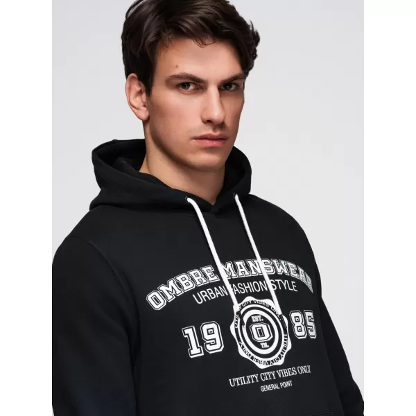  Muški sweatshirt OMBRE B1714 CRNA 