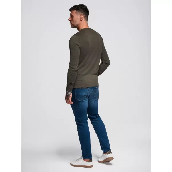  Muški pulover OMBRE OM-SWBS-0106 MASLINOV MELANGE 
