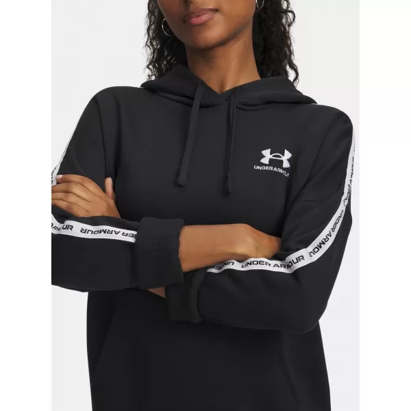  Ženski sweatshirt UNDER ARMOUR ICON FLEECE TAPED HDY 6003708-004 CRNA 
