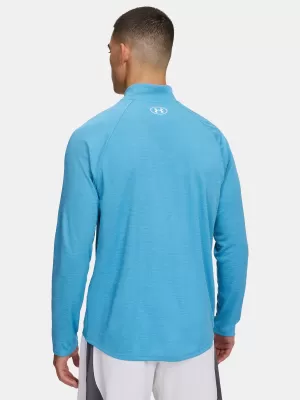 Muška majica kratkih rukava UNDER ARMOUR UA TECH TEXTURED 1/2 ZIP 1382797-453 PLAVA