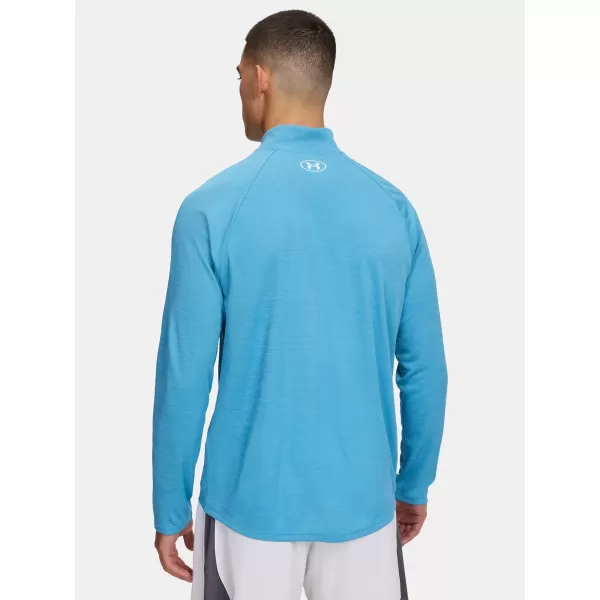  Muška majica kratkih rukava UNDER ARMOUR UA TECH TEXTURED 1/2 ZIP 1382797-453 PLAVA 