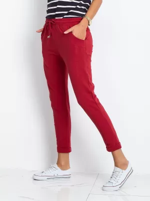 Ženske trenirke BASIC FEEL GOOD RV-DR-3589.06X TAMNOCRVENA