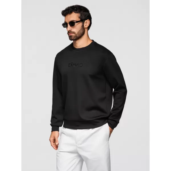  Muški sweatshirt OMBRE OM-SNBC-0199 CRNA 