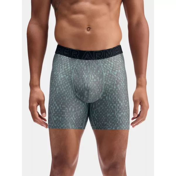  Muške bokserice UNDER ARMOUR UA PERFORMANCE TECH - PRINT 6IN - 1PK 1383875-477 PLAVA 
