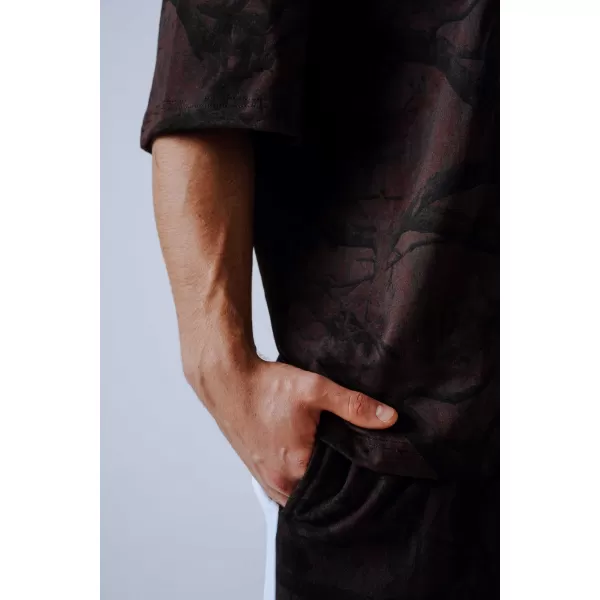  Oversized majica POWER 898 DARK BROWN CAMO Nebbia 
