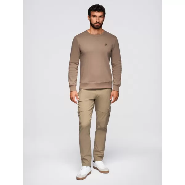  Muški sweatshirt OMBRE OM-SSNZ-0243 SVIJETLOSMEĐA 