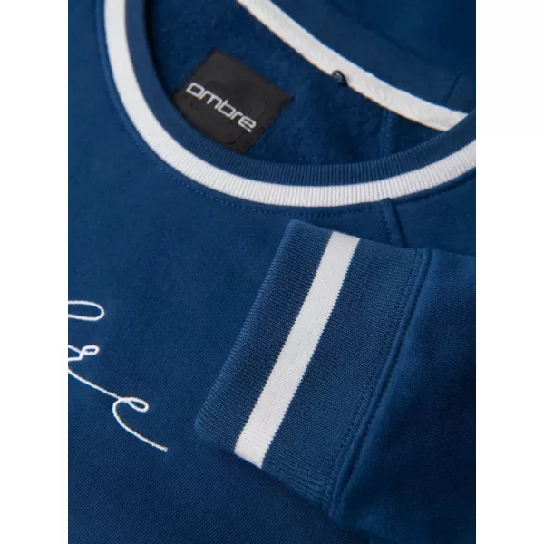  Muški sweatshirt OMBRE OM-SSNZ-0244 TAMNOPLAVA 