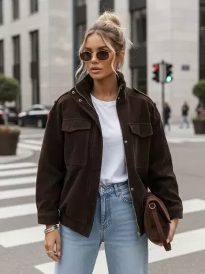 Ženska jakna DSTREET TY5577 SMEĐA