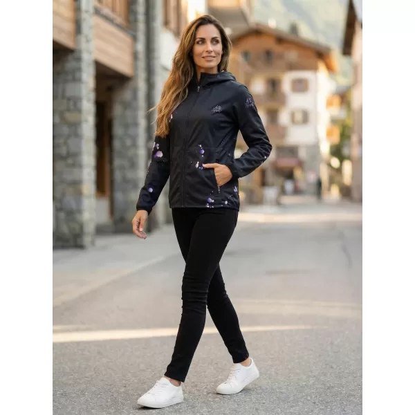  Ženska vrhunska softshell jakna ALTISPORT VOJ/ALW077JACK01 CRNA/LJUBIČASTA 