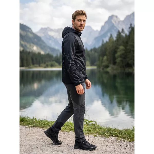  Muška vrhunska softshell jakna ALTISPORT VOJ/ALM129JACK01 CRNO SIVA 