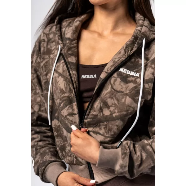  Hoodie na patentni zatvarač POWER 895 SVIJETLO SMEĐA CAMO Nebbia 